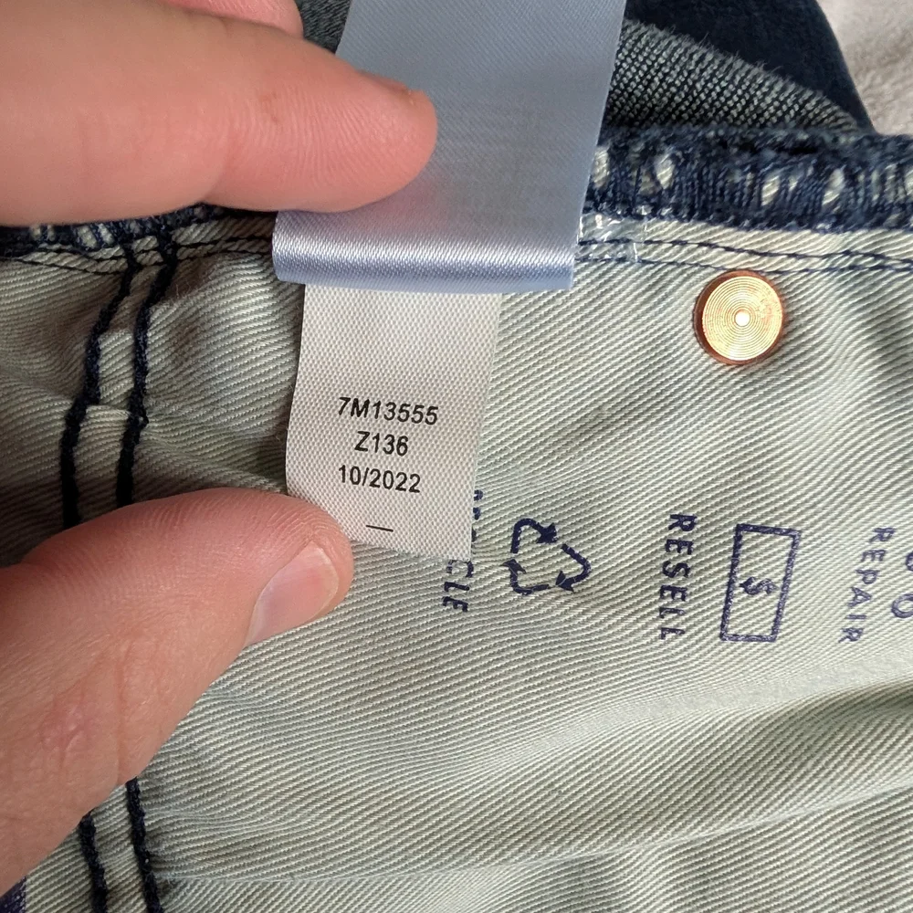 Lucky Brand 410 Athletic Straight Jeans Mens 31x32 Dark Wash Button Fly Stretch - Picture 9 of 10